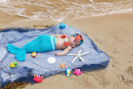 4 Month Old Baby Mermaid Photography Session - Miami Photographer Barbi Rodriguez